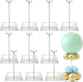 10 Pack Clear Acrylic Balloon Stand Kit, 15.75 Inch | Reusable Balloon Sticks by Unknown