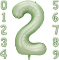 Sage Green 2 Number Balloon, Olive Green 2 Balloons 40 Inch Large Helium Foil by BBPOOL