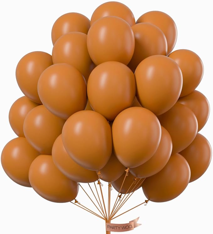 PartyWoo Boho Neutral Light Brown Balloons 101pcs Coffee Fall Color | Balloons by PartyWoo