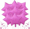 TONIFUL 15 Pcs Star Shaped Balloons 18Inch Iridescent Hot Pink Foil Balloon | by TONIFUL