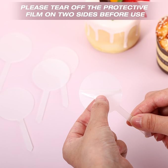 30 Pack 2 Inch Round Acrylic Custom Cupcake Toppers - Image 3