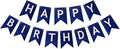 Blue Happy Birthday Banner Birthday Banner Decoration DIY Party Decoration by ZHENGYE