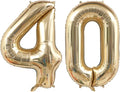 Light Gold 40 Number Balloons 40 Inch White Gold Giant 40 Foil Mylar Helium | by ANGEL+Q+HOUSE