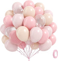 60pcs Light Pink Balloons 12inch by Awenztech