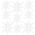 9Pcs White Star Balloons, Large Explosion Star Foil Balloons, Cone Mylar Spike by Dagelar
