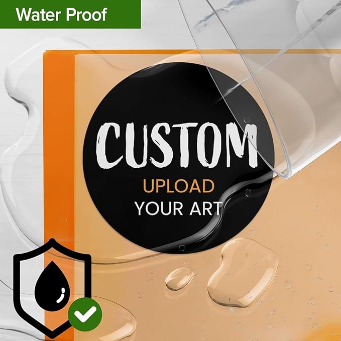 Custom Stickers for Weddings, Birthdays & Businesses - Personalized Labels with Your Logo - Waterproof, Fade and Heat Resistant - Pack of 100-1000 (Custom Text, 6 Inch)