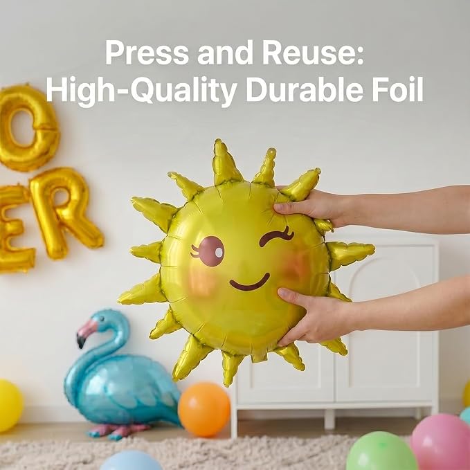 102 PCS "Hello Summer" Foil Balloon Decoration Kit, Tropical Summer Party - Image 3
