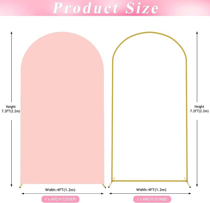7.2FT Arch Backdrop Stand and Cover Set, Arch Stand - Image 2
