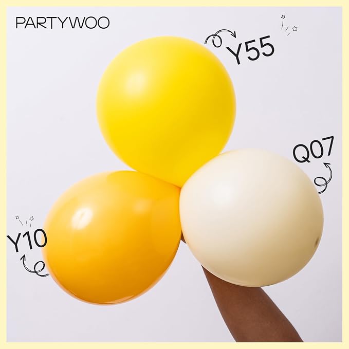 PartyWoo Pastel Yellow Balloons 50pcs Light Pale Yellow Color | 5 Inch Balloons - Image 5