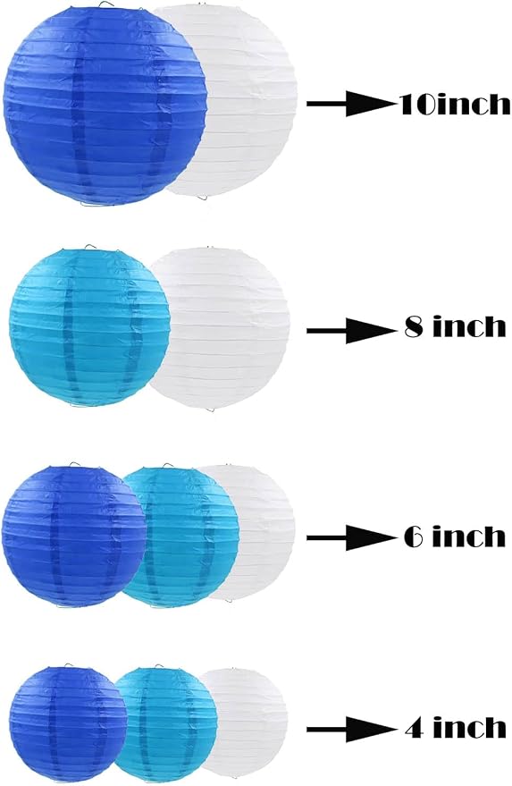 ZOOYOO 10pcs Paper Lanterns, Graduation, Gender Reveal, Anniversary, Birthday - Image 2