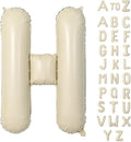 Biapian 40 Inch Letter H Balloons, Giant Cream H Foil Balloon, Big Single by BIAPIAN