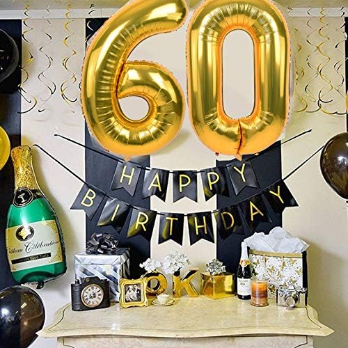 TONIFUL 40 Inch Gold Foil Number 50 Balloon, 50th Birthday Decorations | Large - Image 5