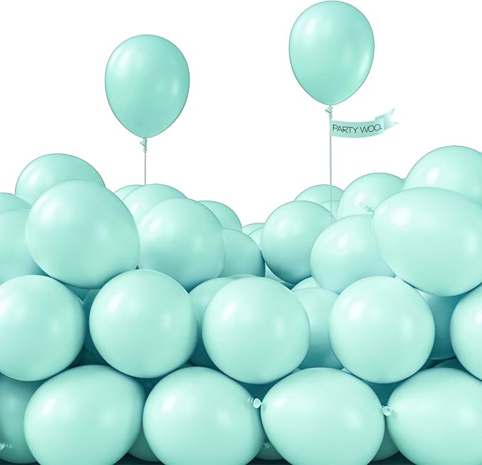 PartyWoo Teal Balloons 50pcs Pastel Teal Turquoise Color 5 Inch | Balloons by PartyWoo