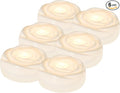 Aignis 6pcs Flameless LED Floating Candles, White Rose Plastic Tealights Battery Operated, 120+ Hours Glow Time, Cozy Light for Romantic Pool/Bathtub/Hot Bath/Wedding Centerpiece Decor(D2.83*H1.42)