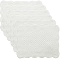 HOMBYS Quilted Placemats Set of 6 Washable-13x18 inches Rectangular Placemats by HOMBYS