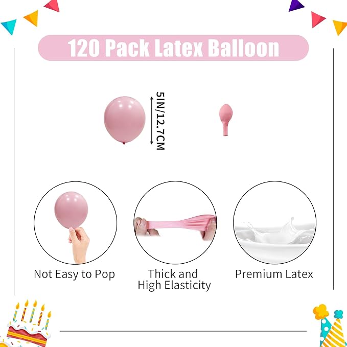 Pastel Pink Christmas Balloons - Image 2