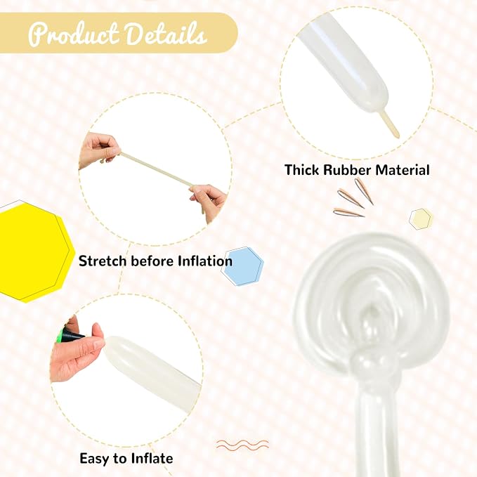 100Pcs Clear 260 Balloons, Long Balloon - Image 8