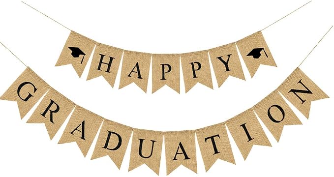 Happy Graduation Burlap Banner 2026 Graduation Party Decoration Banners | by SDKI