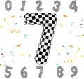 40 Inch Checkered Number Balloon by Unknown