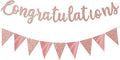 Glitter Rose Gold Congratulations Banner by Unknown
