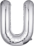 Single Aluminum Hanging Foil Film Silver Letter Balloons U 40 Inch | by FFNIU