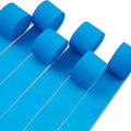 PartyWoo Blue Sky Light Blue Crepe Paper Streamers 6 Rolls 492 FT | Graduation by PartyWoo