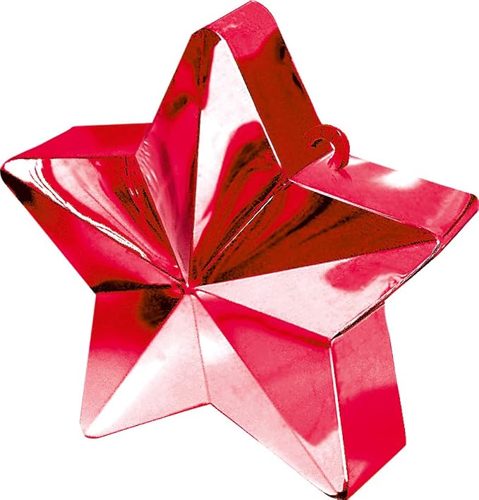 Red Star Electroplated Balloon Weights by AmscanPartySupplies