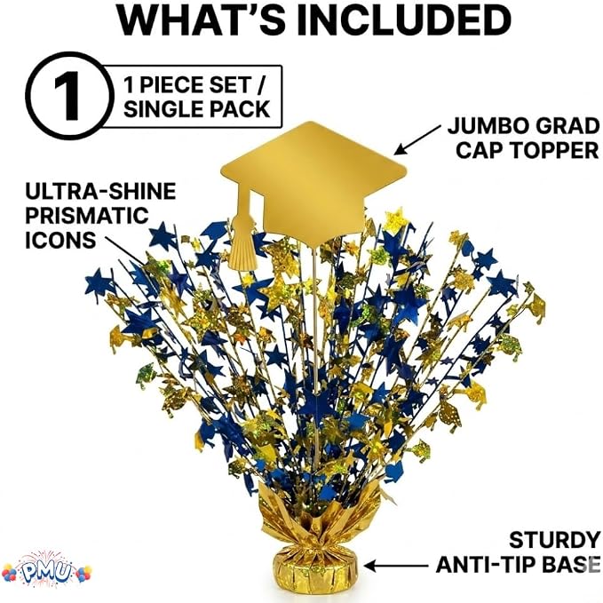 PMU Graduation Centerpieces for Table 2026, Grad Balloon Weight Centerpiece - Image 8