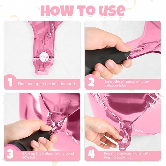 22 Inch Pink Foil Balloons, Baby Pink Balloon - Image 9