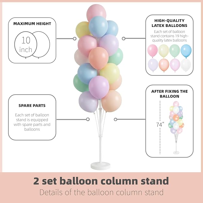 Pastel Balloon Column Kit Set of 2 - Image 3
