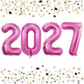 Hot Pink 2027 Foil Number Balloons by GOER