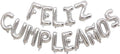 ZHENGYE Letter Balloons Feliz Cumpleanos Silvery Balloon Happy Birthday by ZHENGYE