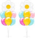 Seematn 2 Set Daisy Balloon Stand Kits Pastel Pink Green Yellow Balloons Sticks by Seematn