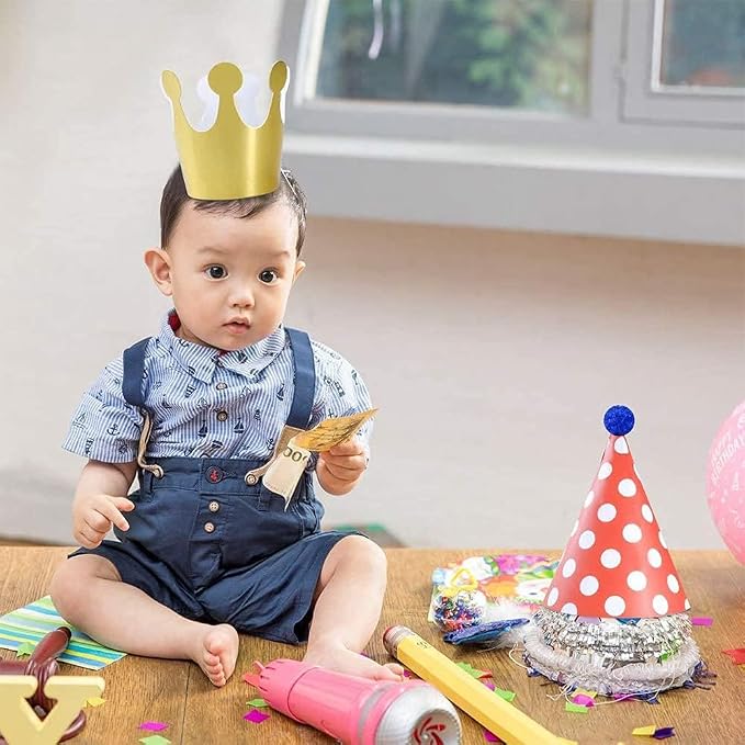 ELakiss 11PCS Birthday Party Cone Hats - Image 6
