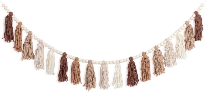 Boho Tassel Garland, Boho Tassel Garland Party Decor by XMGZQ