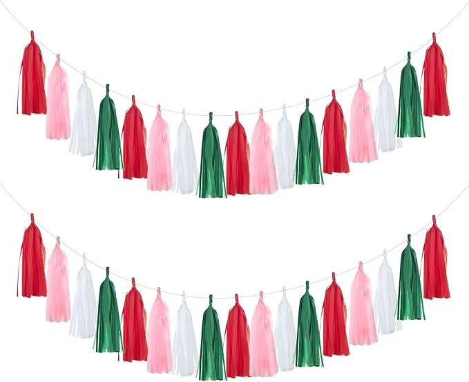 Meetppy 20PCS Tissue Tassel Garland DIY Hanging Paper Decorations Strawberry by Meetppy