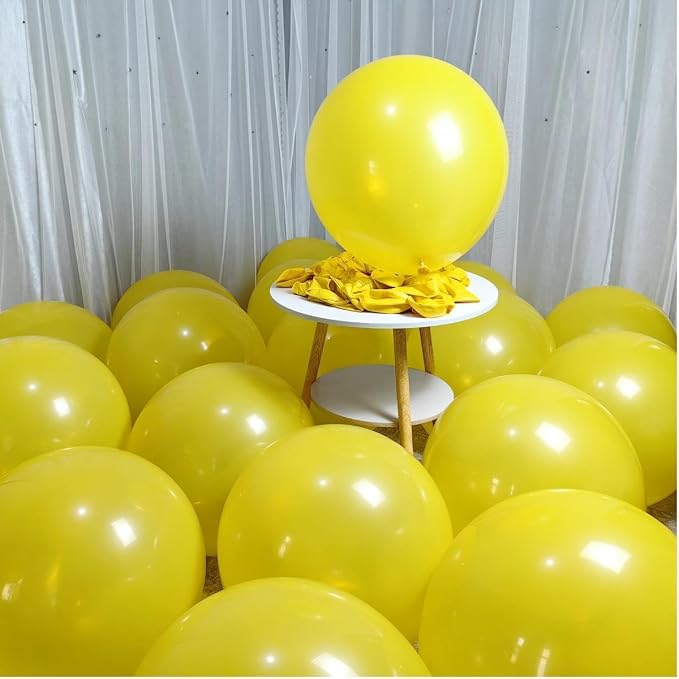 90 Pack Yellow Balloons 18 inch Yellow Latex Big Balloons - Image 5