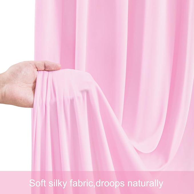 6 Panels Pink Backdrop Curtains - Image 8