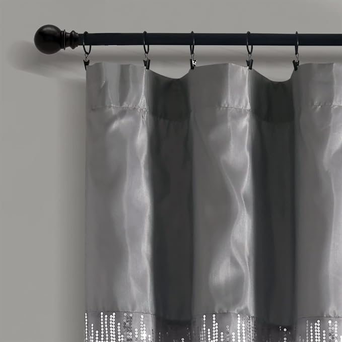 Lush Decor Night Sky Window Curtain Panel, Single 100"W x 84"L Gray & White - Image 3