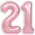 RainbowQ Pink 21 Balloon Number 40 Inch 0-40 Foil Large Balloons | Big Mylar 21 by RainbowQParty