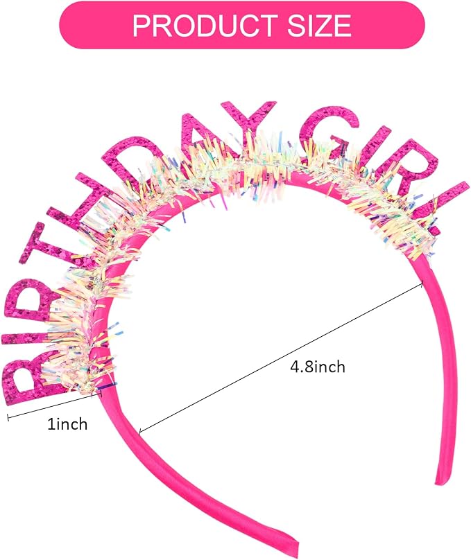 CIEHER Birthday Girl Headband Birthday Crown - Image 4