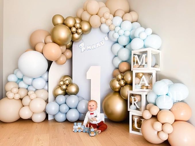 KBZVNAF Pastel Blue Latex Party Balloons 50 Pack 12 inch | Light Blue Helium - Image 3