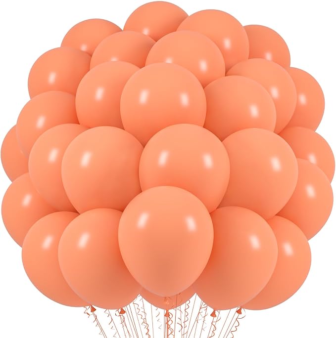 Voircoloria 66pcs Peach Pastel Orange Latex Party Balloons, 12inch | by Voircoloria