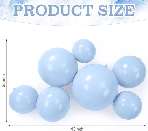 1 Set Reusable Inflatable Balloon Garland Arch Kit, Light Blue | 7 Pcs Linked - Image 2