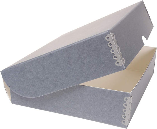 Gaylord Archival Blue/Grey Clamshell Preservation Box - 11 1/2W x 17 1/4L x 3" H