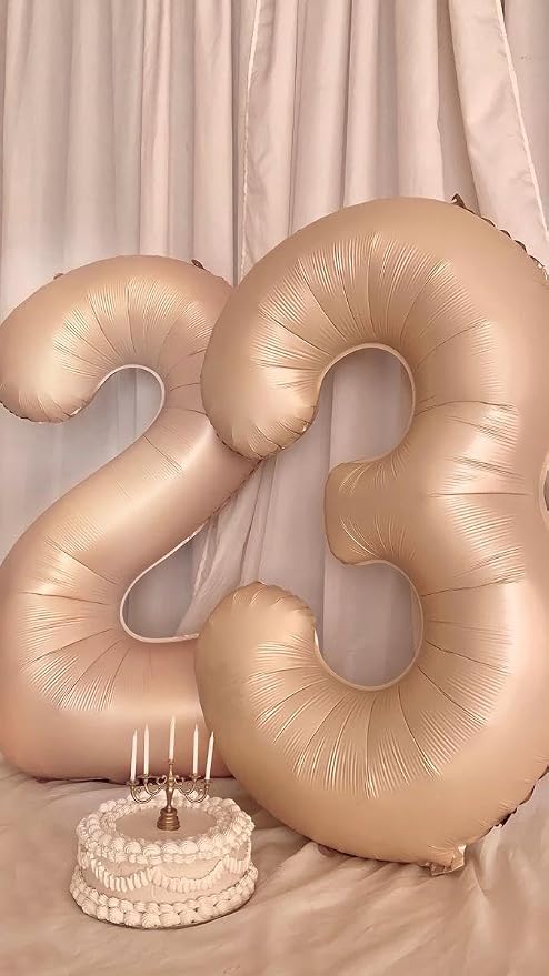 Light Brown Number 3 Balloon 40 inch, 3rd Birthday Party Balloons Decoration | - Image 4