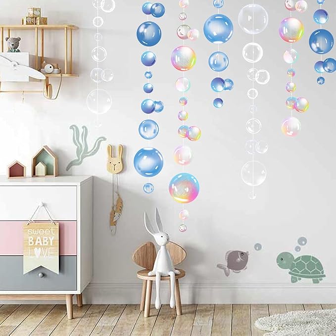 Transparent Bubble Garlands Party Streamers Mermaid Party Decoration, Mix | - Image 4