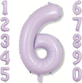 Cream Purple Number 6 Balloon 40 Inch, Foil Digit by Unknown