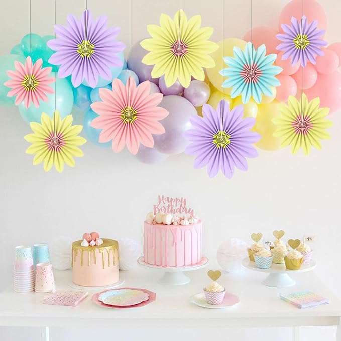 zilue Paper Fans Party Decorations Paper Flowers Decorations - Image 4