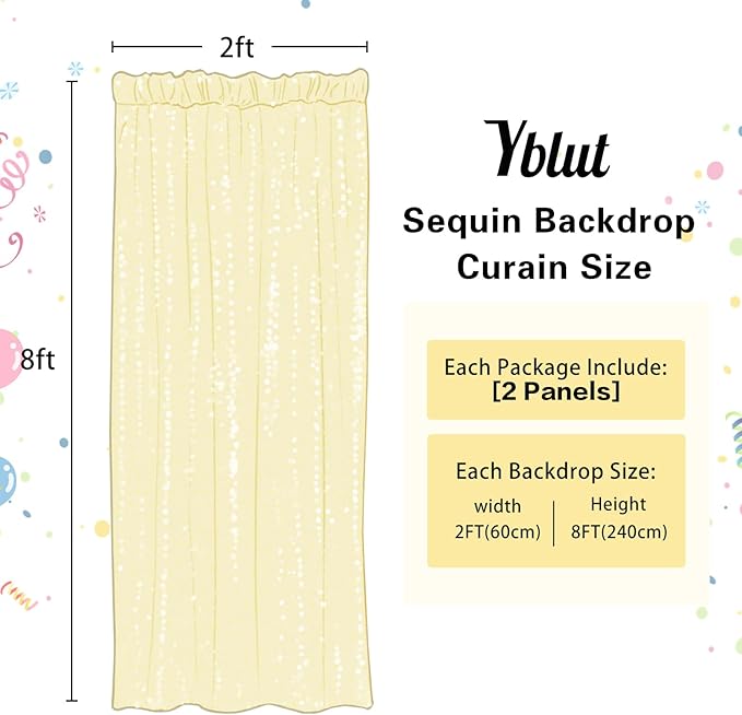 Pink Sequin Backdrop Curtain 2 Pieces 2FTx8FT Glitter Photography Backdrop for Party Wedding Birthday Christmas Decorations